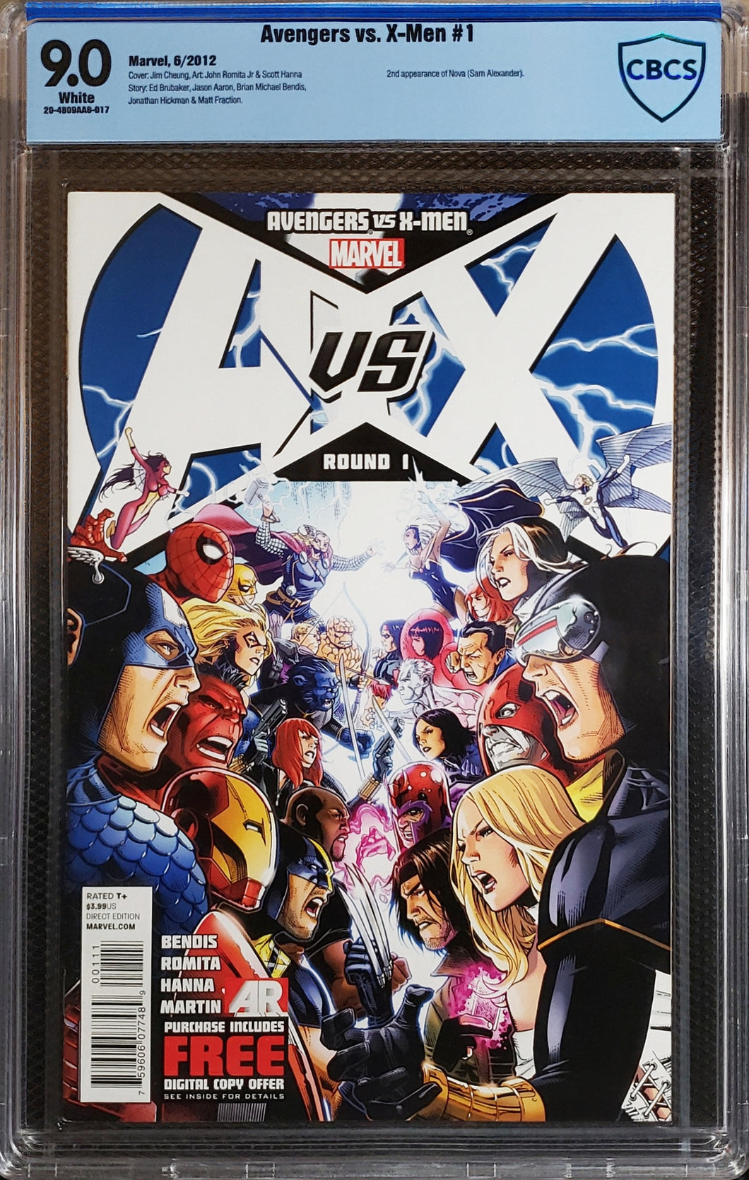 CBCS 9.0 Graded Issue Avengers VS X-Men #1 White